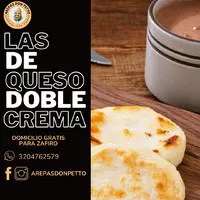 AREPAS DE MAIZ PETTO CON QUESO DOBLE CREMA