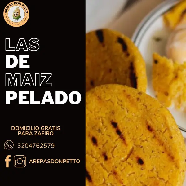 AREPAS AMARILLAS CON CHICHARRON